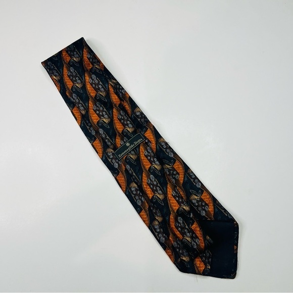 Ermenegildo Zegna Flower Pattern Classic Silk Neck Tie - Picture 4 of 4